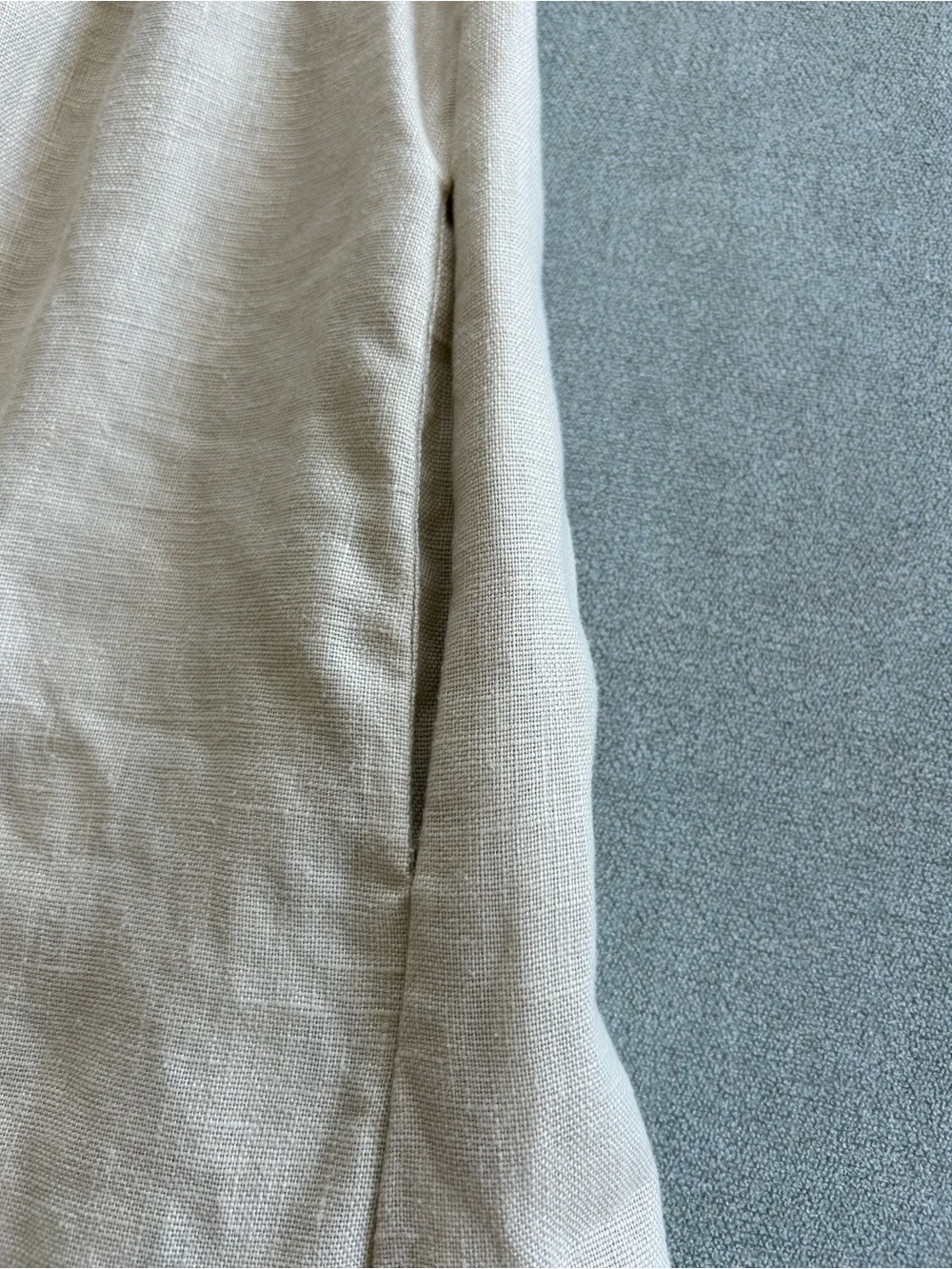 Tuckernuck Collier 100% Linen Colorblock Tunic Dress Champagne XXS